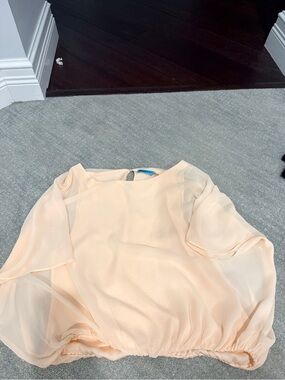 Alice + Olivia Blush Pink Chiffon Top